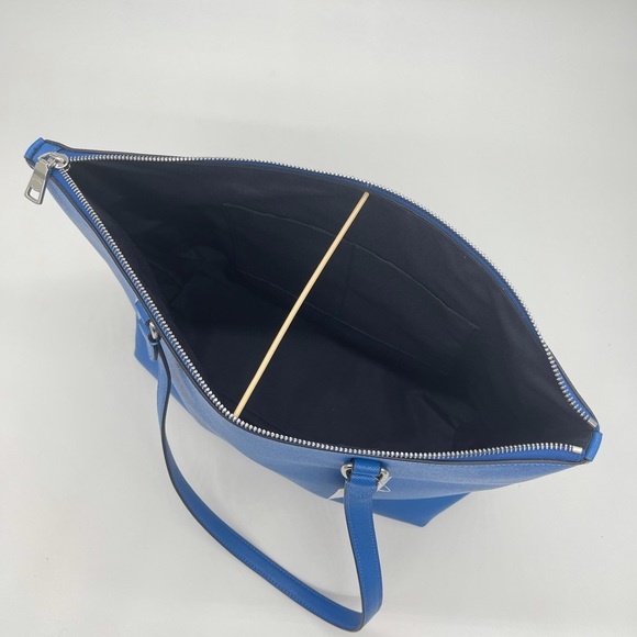 Coach Xgrain Leather Gallery Tote Bag Vivid Blue - Picture 9 of 14